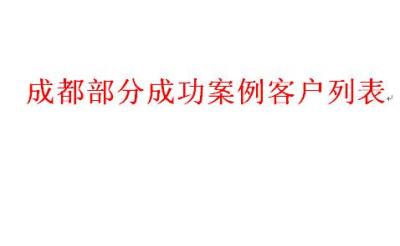 成功案例